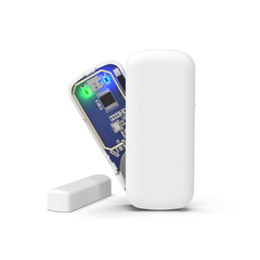 MINI-319 319.5 MHz wireless door/window sensor with magnet on a white background