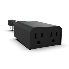 PLUG-OD-ZW Z-Wave 800 Long Range outdoor dual-outlet plug on a white background