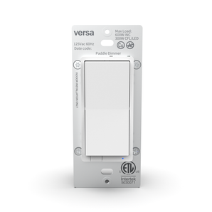 Versa DIM-ZW Z-Wave 800 in-wall dimmer switch, front view