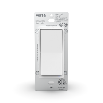 Versa SWITCH-ZW Z-Wave 800 in-wall light switch, front view